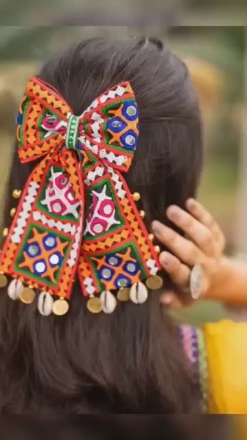 Navratri Bow hair Accessories (Pack of 2)